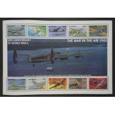 SEGUNDA GUERRA MUNDIAL AVIONES HOJA BLOQUE NUEVA MINT